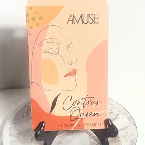Amuse Contour Queen 12 Color Face Palette Bronzer Blush NIB